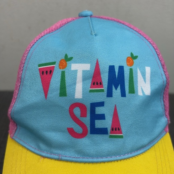 Vitamin Sea Trucker Hat Kids Adjustable Multicolor Mesh Back Snapback Cap Gertex - Picture 3 of 13